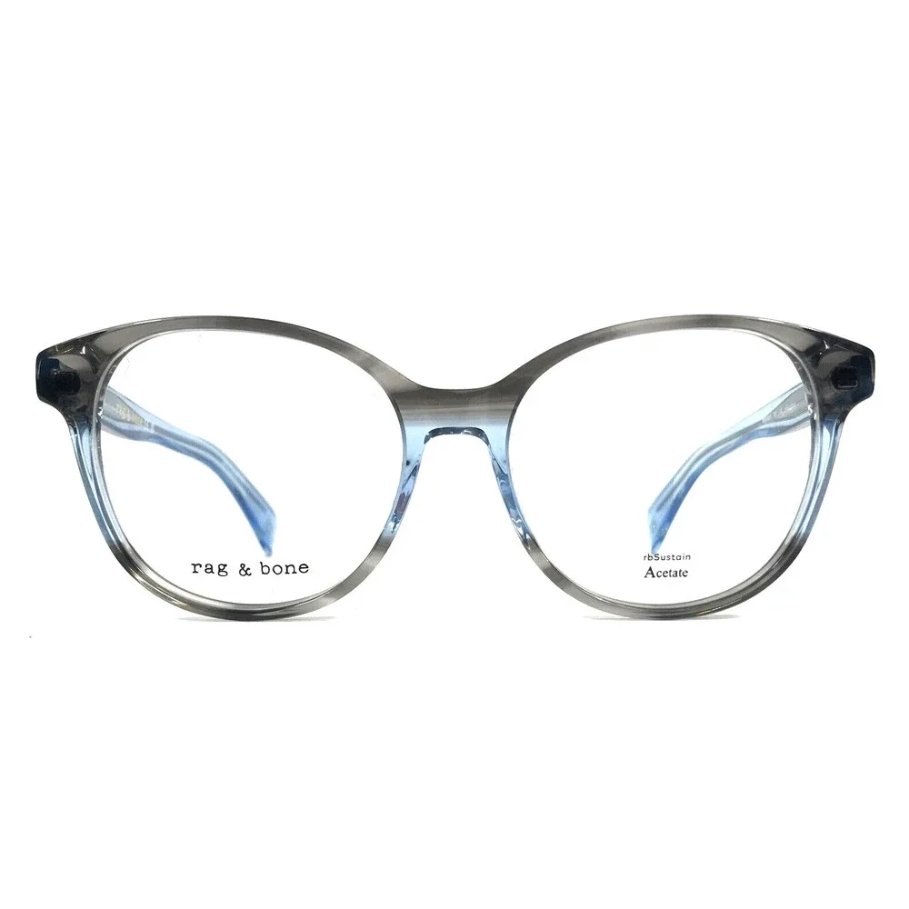 Rag & Bone Eyeglasses Frames RNB3068/G 09V Gradient Blue Gray Cat Eye 52-16-140
